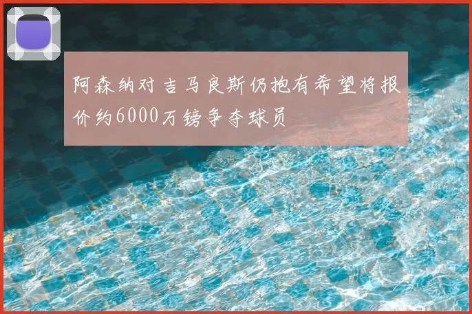 阿森纳对吉马良斯仍抱有希望将报价约6000万镑争夺球员